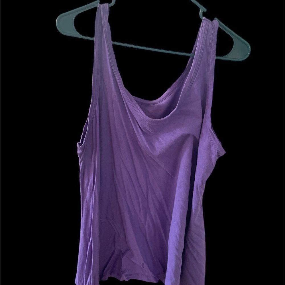 Jessica London purple shark bite sleeveless tunic top!